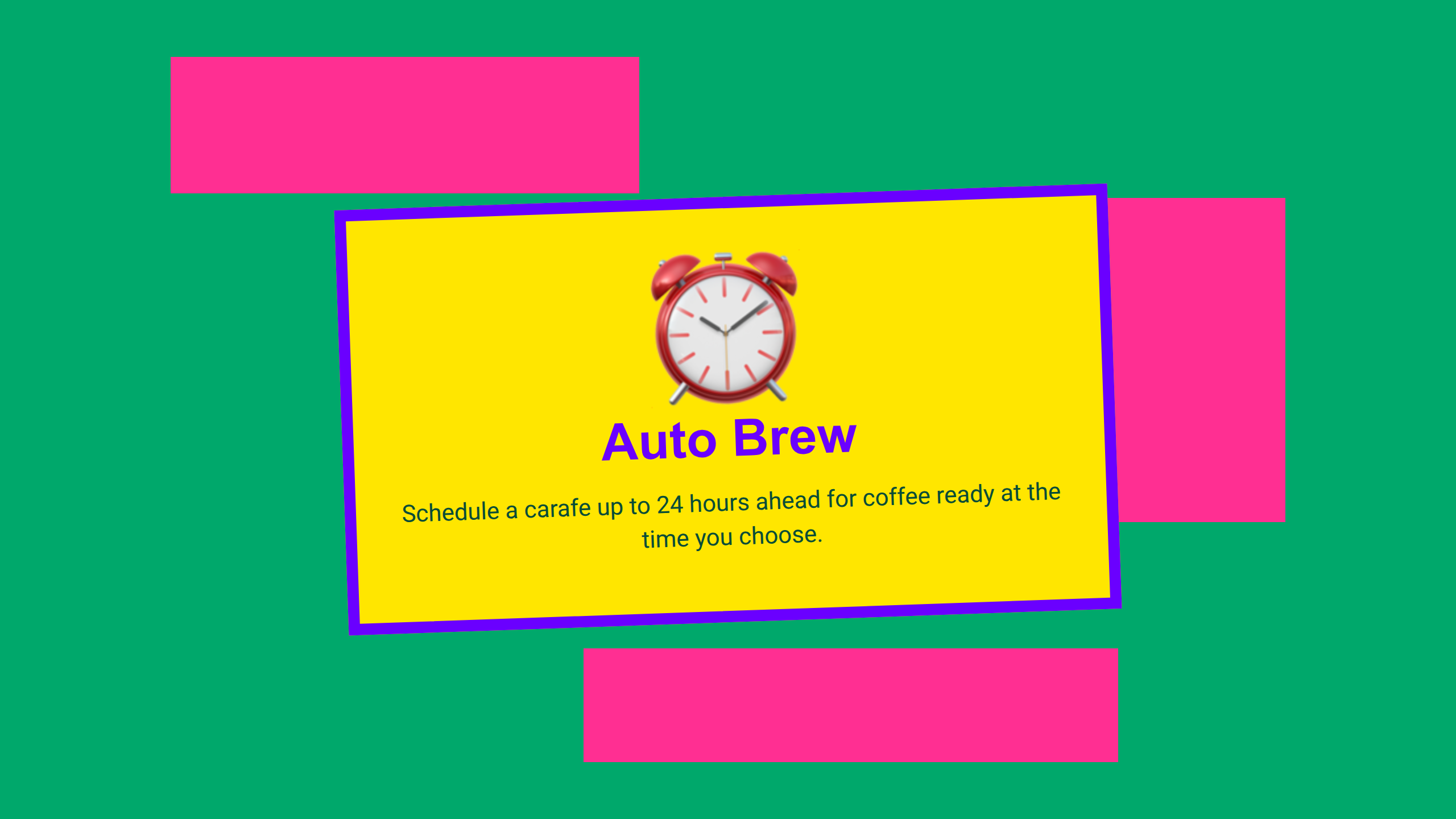 Keurig programmable Auto Brew – Schedule a full carafe to start automatically up to 24 hours ahead
